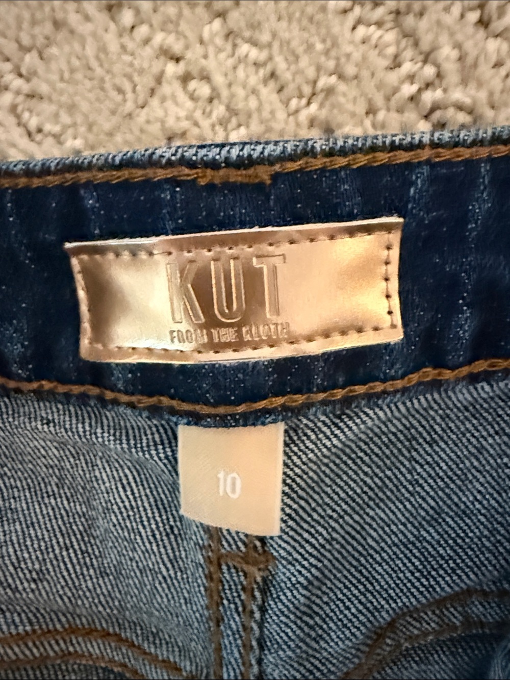 Dark Blue Wide-Leg Cuffed Women's Jeans-Size 10 - Picture 2 of 5